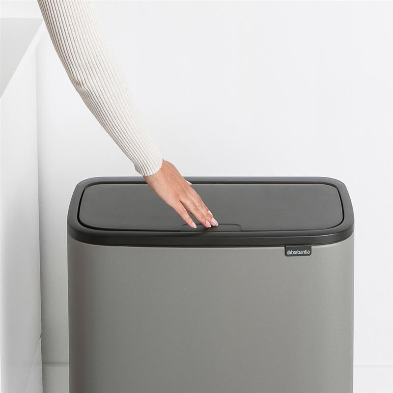 Brabantia - Kosz na śmieci Touch Bin Bo 11+23l szary Mineral Concrete