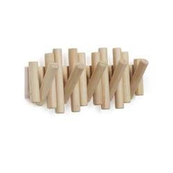 Umbra - Wieszak drewniany 5 haków naturalny, PICKET