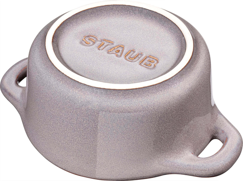 Staub - 4x Mini Cocotte okrągły 10 cm, antyczny grafitowy