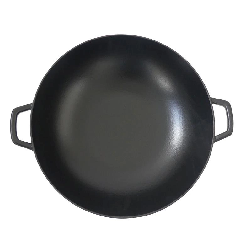 Kela - Wok żeliwny 36cm z pokrywką 4 l czarnyCalido