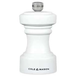 Cole & Mason - Młynek do soli Hoxton biały mat 10,4 cm