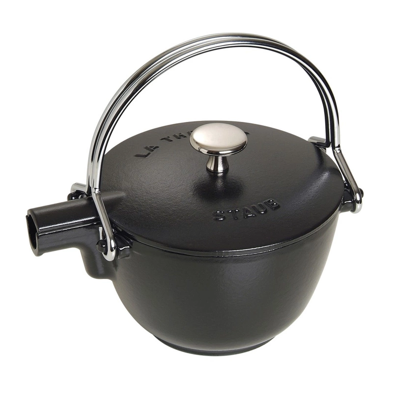 Staub - żeliwny dzbanek czajnik do herbaty czarny 1,1 l