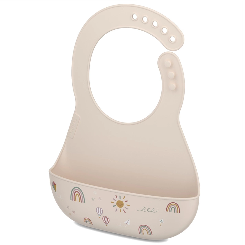 Mepal - Śliniak silikonowy z kieszonką Mio Sunshine & Rainbow