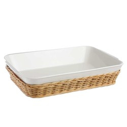 La Porcellana Bianca - wiklinowy kosz na naczynie do lasagne 35 cm Midollino