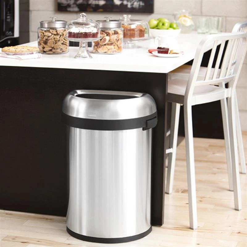 Simple Human - kosz na śmieci 60 l Bullet Open półokrągły stal