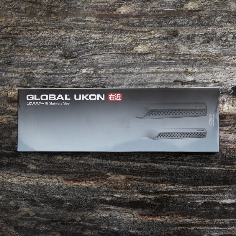 Global - Ukon Zestaw Nóż Szef kuchni 20 cm + Nóż do obierania 9 cm
