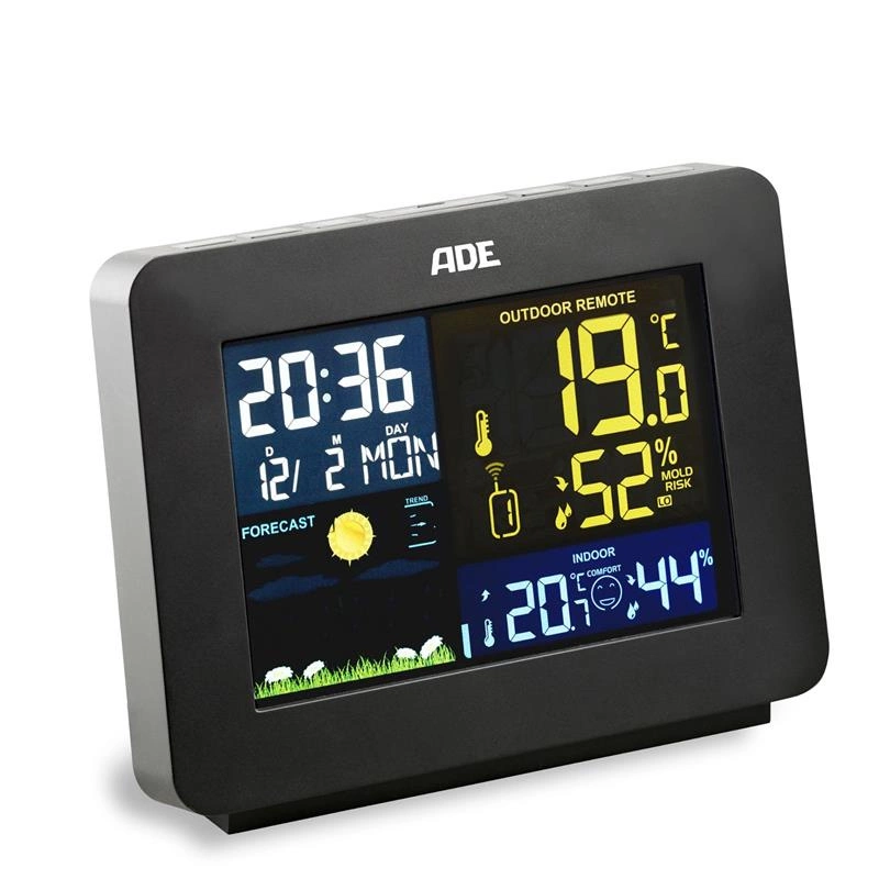 ADE - elektroniczna stacja pogodowa, 12,5 x 4 x 10 cm