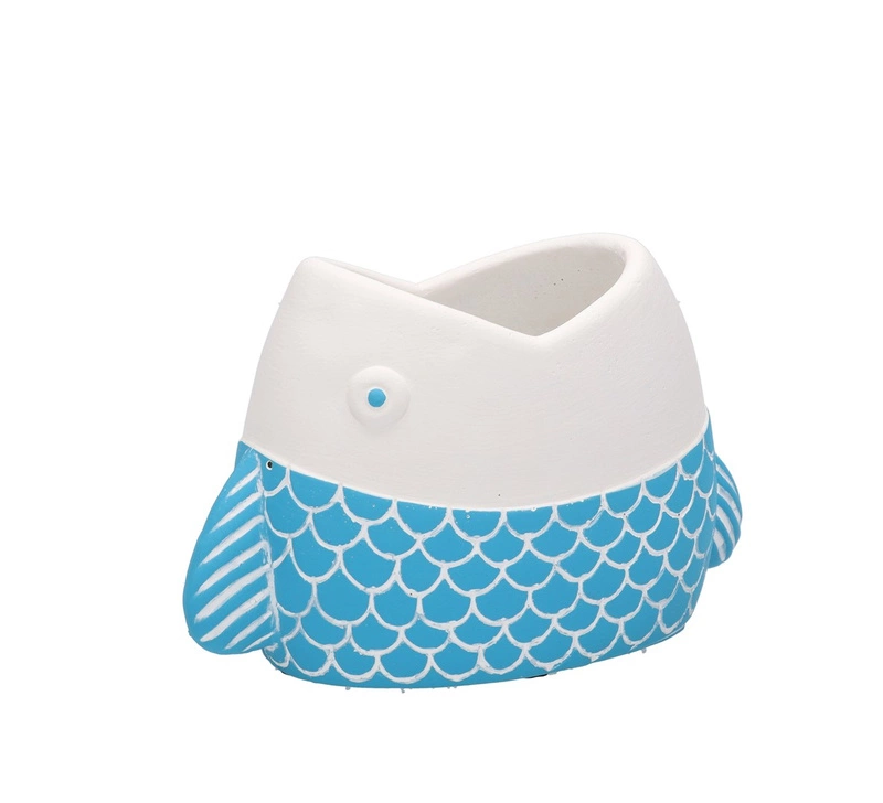 RITUALI DOMESTICI - MARECHIARO Wazon ryba jasnoniebieski