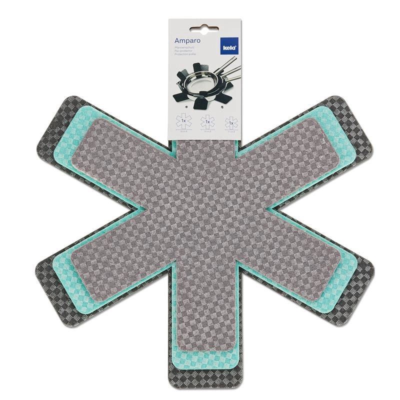 Kela - Zestaw 3przekładek do patelni miętowy Amparo