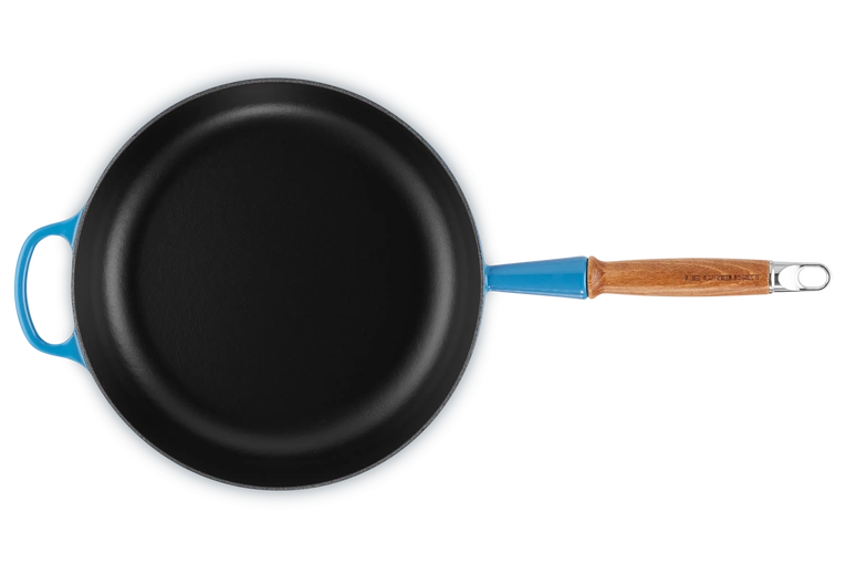 Le Creuset - głęboka patelnia żeliwna lazur Sauté 28 cm