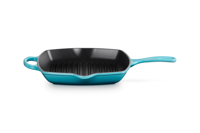 Le Creuset - patelnia żeliwna grillowa z dwoma uchwytami 26 cm Karaibski