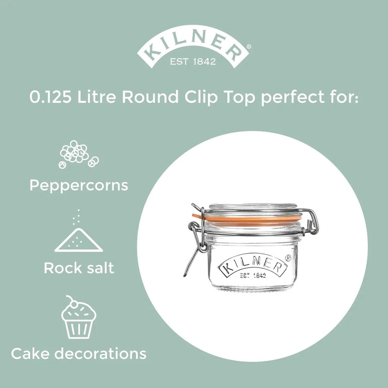 Kilner - Słoik 0,125l, Round Clip Top Jar