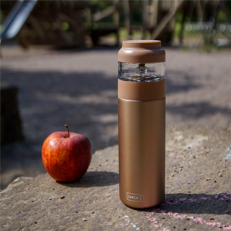 Lurch - kubek termiczny z zaparzaczem, stalowy, 0,4 l, brązowy