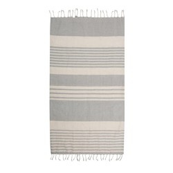 Sagaform - kocyk piknikowy lub ręcznik plażowy Ella Hamam, 145 x 250 cm, bawełna organiczna, beżowy Outdoor
