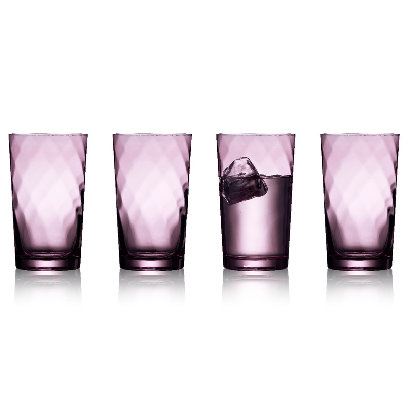 Lyngby Glas - Szklanki wysokie Vienna 400 ml 4 sztuki fioletowe