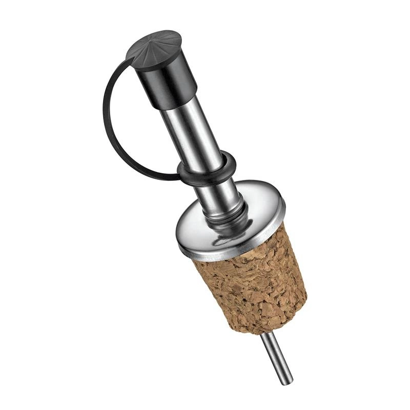 Cilio - nalewaki do octu, oliwy i alkoholi, 2 szt., stal nierdzewna/korek, śred. 2,5 x 9 cm Mezzo Natura