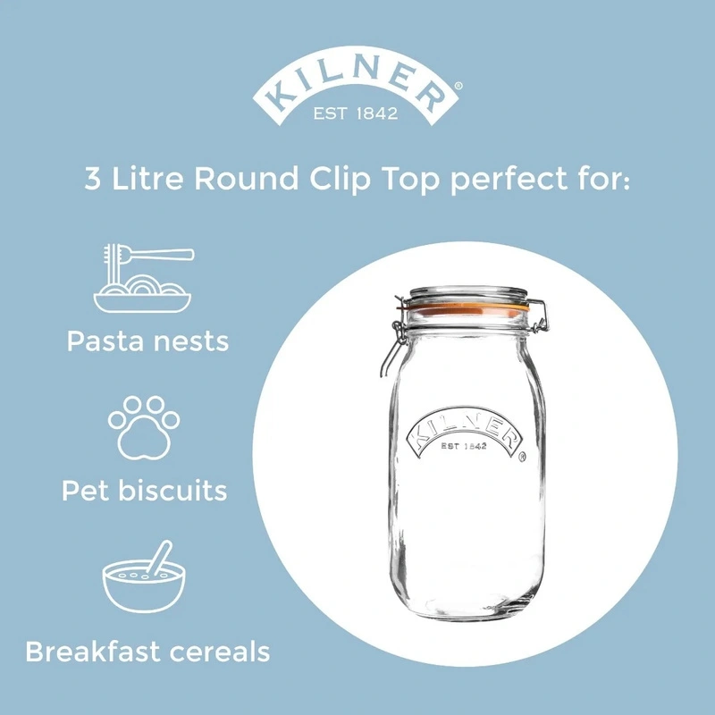 Kilner - Słoik 3l, Round Clip Top Jar