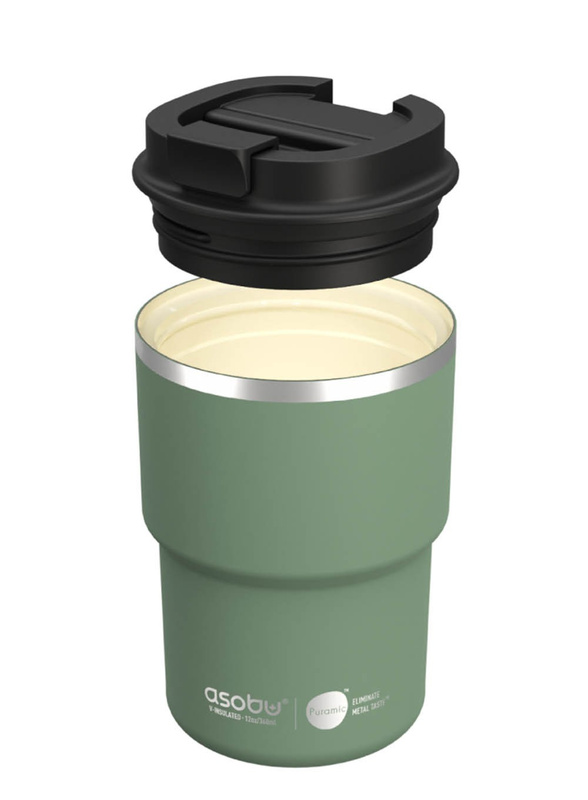 ASOBU - kubek termiczny Mini Pick Up Basil Green 355 ml