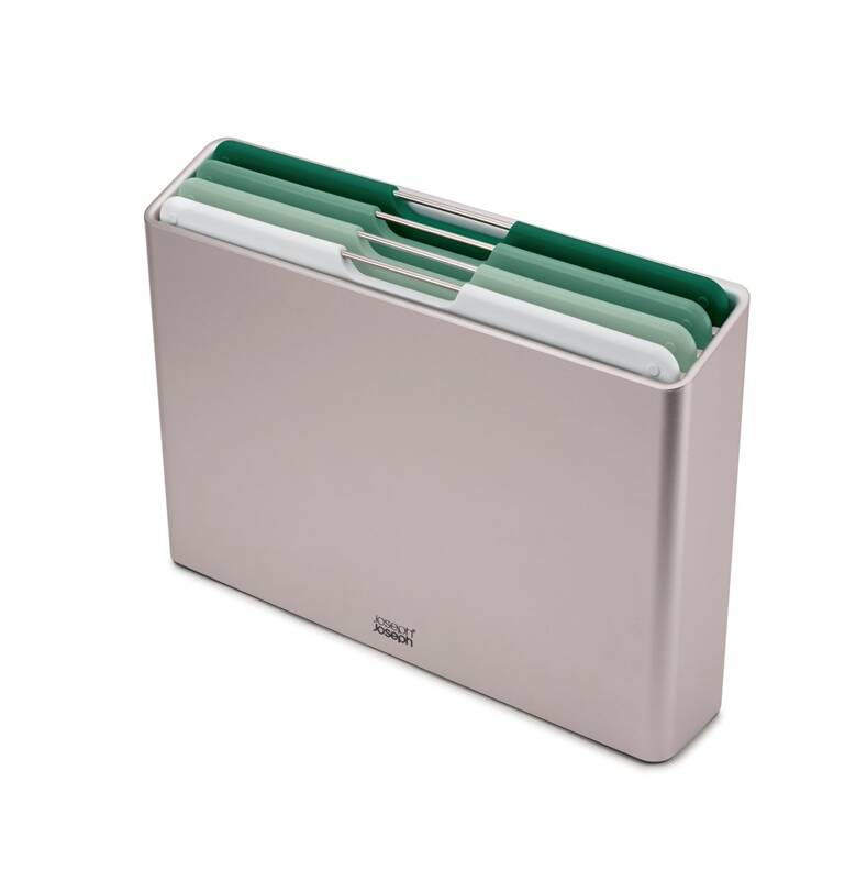 Joseph Joseph - Zestaw 4 desek do krojenia L Folio Steel Sage