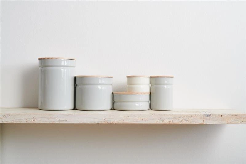 Riess - Pojemnik kuchenny z drewnianą pokrywą 0,2l Pure White