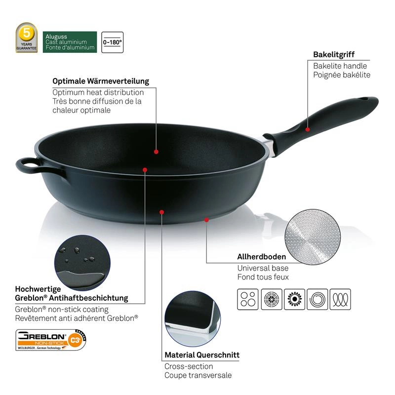 Kela - głęboka patelnia, 2,3 l, śred. 28 cm Kerros