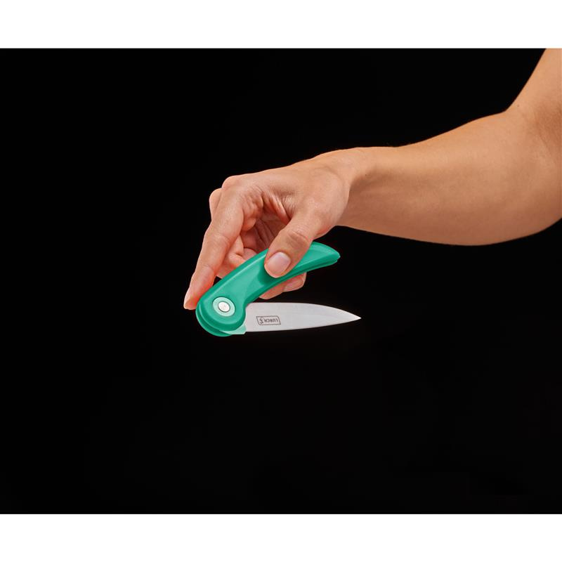 Lurch - składany nóż piknikowy, ceramiczny, 19 cm, zielony