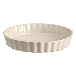 Emile Henry - Głębokie naczynie do tarty - 32 CM - kremowy