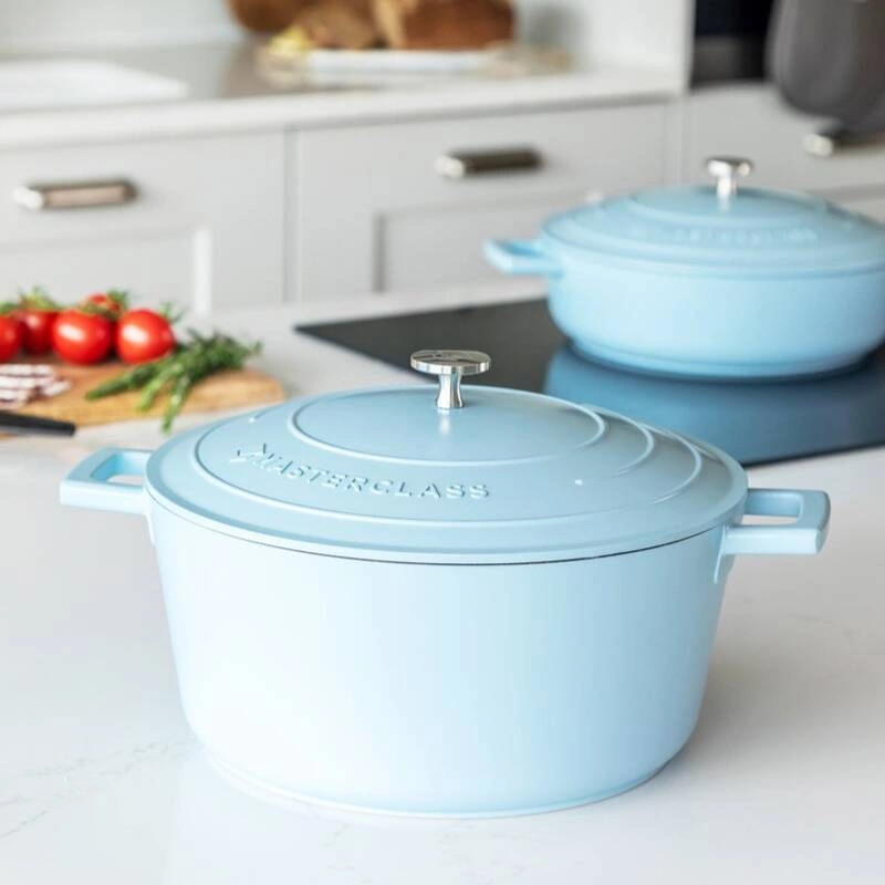 MasterClass - garnek z pokrywką 5L błękitny