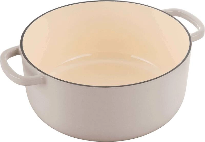 Ballarini - garnek żeliwny okrągły 5.5 ltr, kość słoniowa Bellamonte