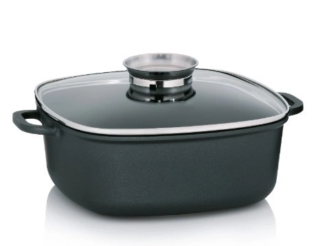 Kela - Naczynie kwadratowe 6l+pokrywa szklana Kerros