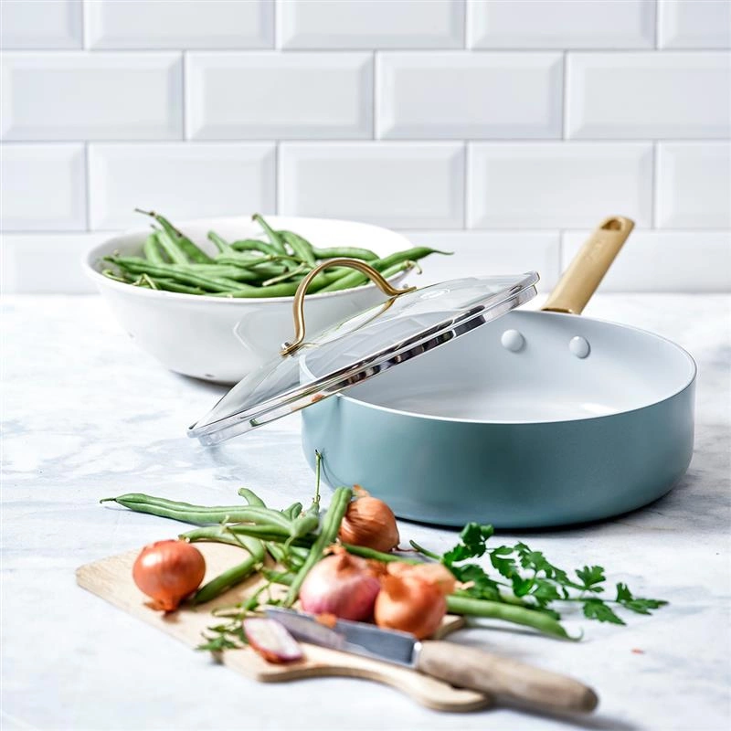 GreenPan - Patelnia ceramiczna głęboka PADOVA Sky Blue 28 cm