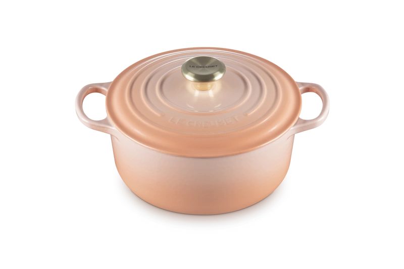 Le Creuset brytfanna żeliwna emaliowana Signature okrągła 24 cm 4.2l peche