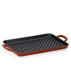 Kela - Płyta żeliwna do grillowania czerwona Calido