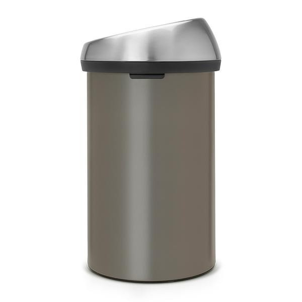 Brabantia - kosz na śmieci Touch Bin - 60 L, platynowy - pokrywa stal matowa FPP