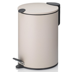 Kela - Kosz stalowy na śmieci 3 l beżowy Mats