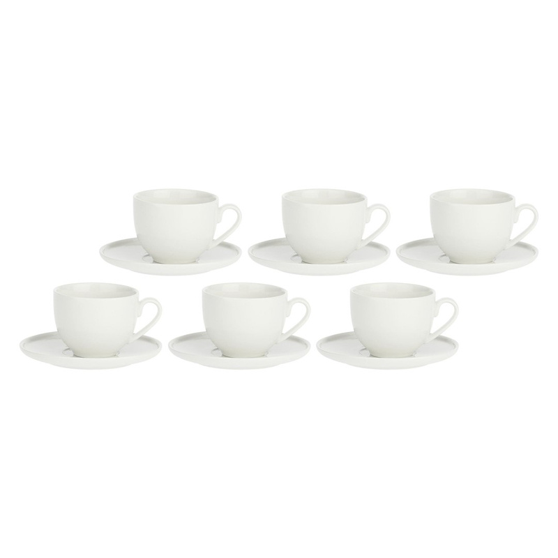 La Porcellana Bianca - Zestaw 6 filiżanek do kawy ze spodkiem 80 ml Corte