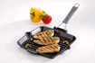 Staub - patelnia grillowa żeliwna kwadratowa czarna 24 cm x 24 cm