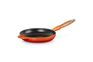 Le Creuset - patelnia żeliwna z drewnianym uchwytem 24 cm płomienna