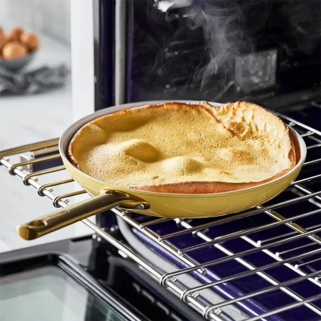 GreenPan - Patelnie ceramiczne PADOVA Light Yellow 20 + 26 cm