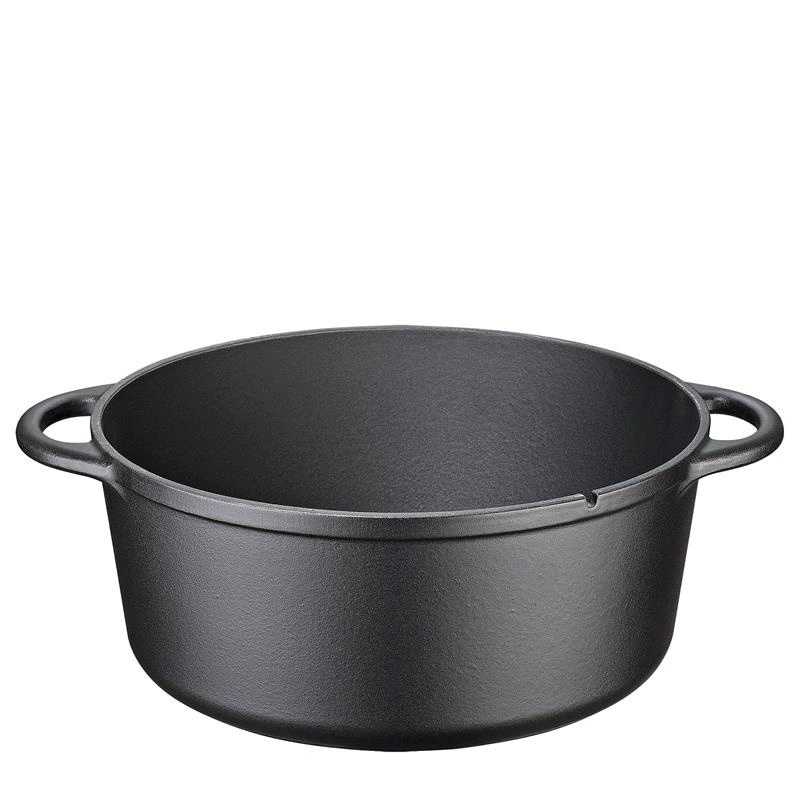 Kuchenprofi - garnek z pokrywą/patelnią grillową, żeliwo, 5,0 l, śred. 26 cm BBQ