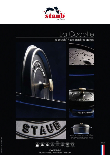 Staub - brytfanna żeliwna szara 8,0 l 37 cm