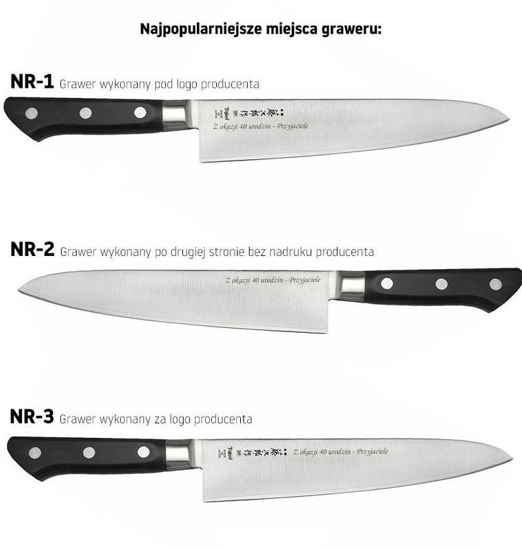 Grawer - usługa grawwerowania laserowego na ostrzu noża