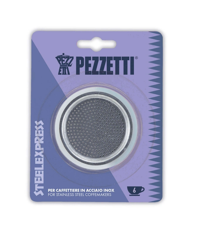 Pezzetti - STEELEXPRESS Zestaw 2 uszczelek + 1 filtr do kawiarki (6 filiżanek)