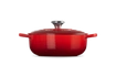Le Creuset - garnek żeliwny Signature Saute wiśniowy 3,4 l 24 cm