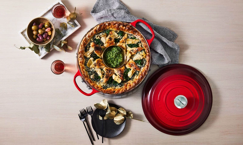 Le Creuset - garnek gourmet profesjonalny 30 cm 3,5 l wiśniowy