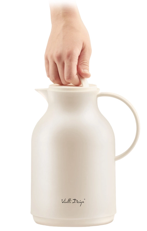 Vialli Design - Termos z wkładem szklanym 1L AMO kremowy
