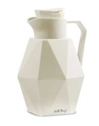 Vialli Design - Termos z wkładem szklanym 1L GEO biały