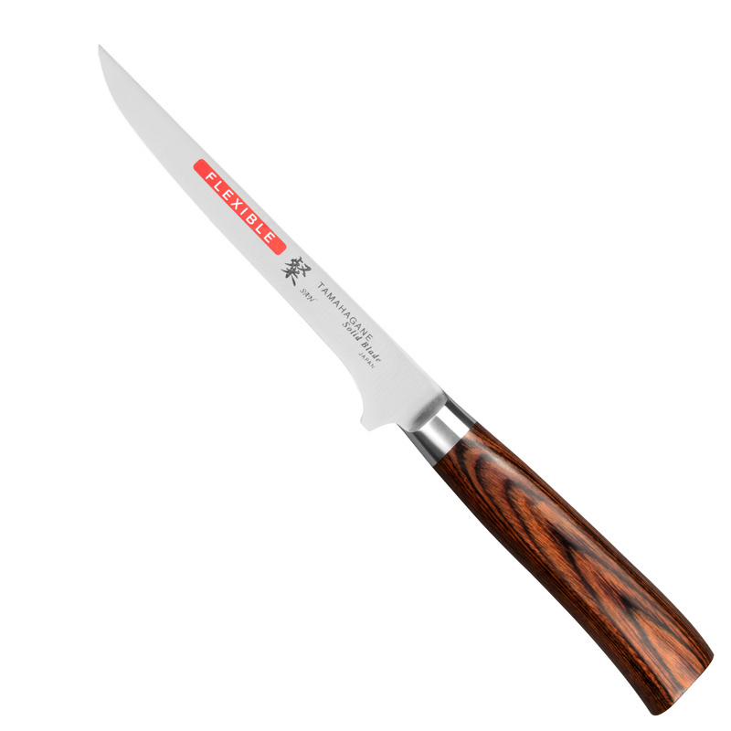 Tamahagane - SAN Brown Nóż do wykrawania elastyczny 16 cm