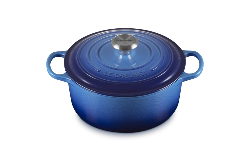 Le Creuset - brytfanna żeliwna emaliowana Signature okrągła 24 cm 4,2 l lazur
