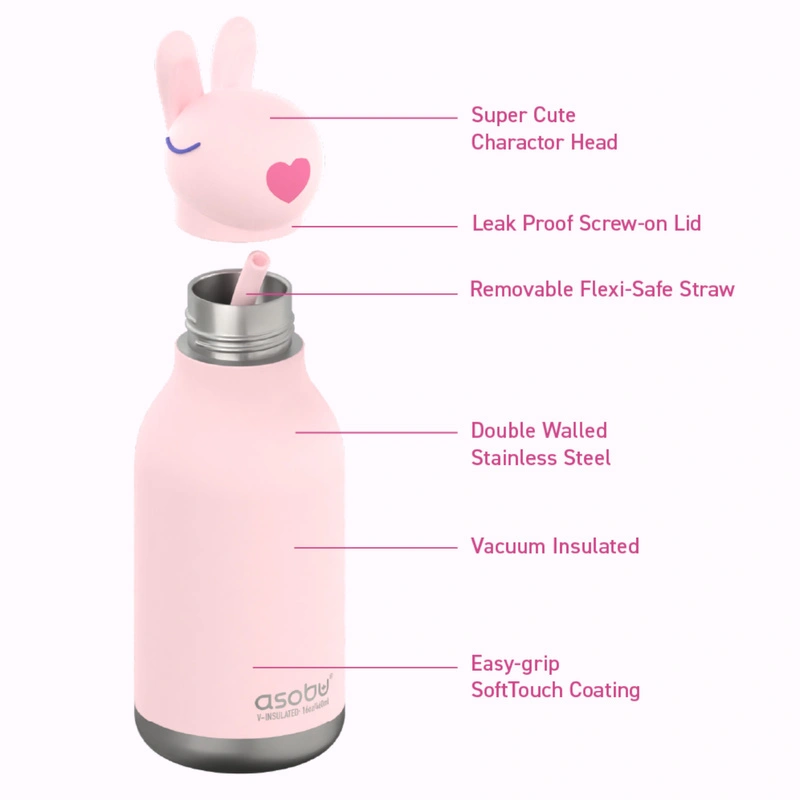 Asobu - Butelka termiczna BESTIE BOTTLE BUNNY 460ml